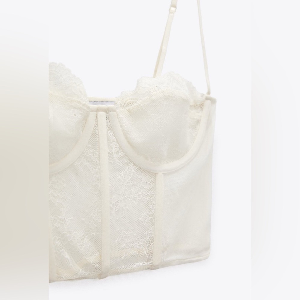 Cream Lace Bustier Top and Pants - Picture 8 of 10
